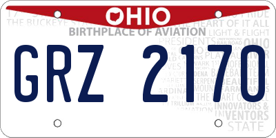 OH license plate GRZ2170