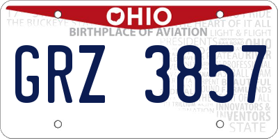 OH license plate GRZ3857