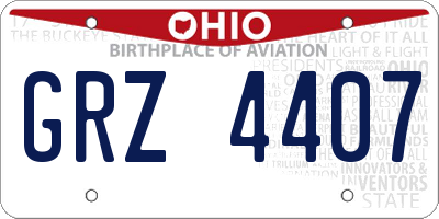 OH license plate GRZ4407