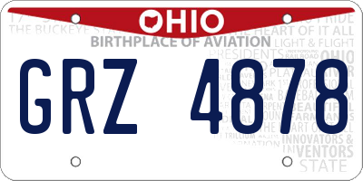 OH license plate GRZ4878