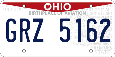 OH license plate GRZ5162