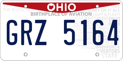 OH license plate GRZ5164