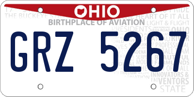OH license plate GRZ5267