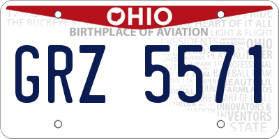 OH license plate GRZ5571