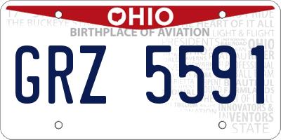 OH license plate GRZ5591