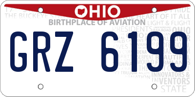 OH license plate GRZ6199