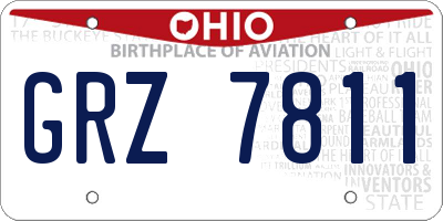 OH license plate GRZ7811