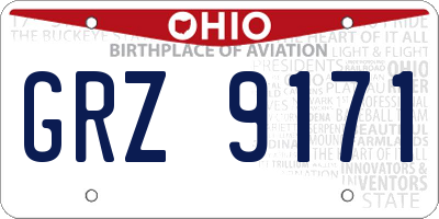 OH license plate GRZ9171