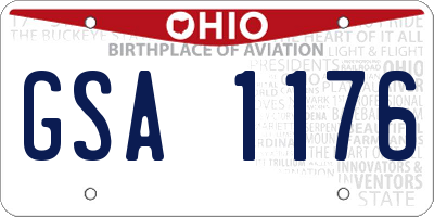 OH license plate GSA1176