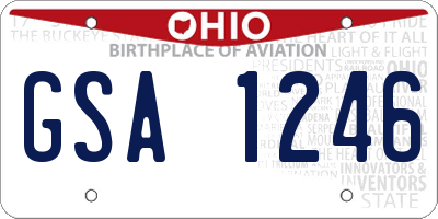OH license plate GSA1246