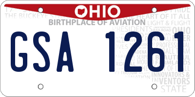 OH license plate GSA1261