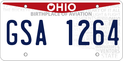 OH license plate GSA1264