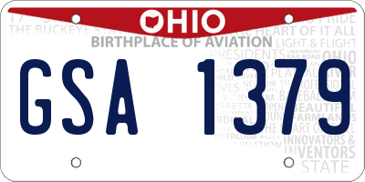 OH license plate GSA1379