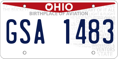 OH license plate GSA1483