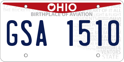 OH license plate GSA1510