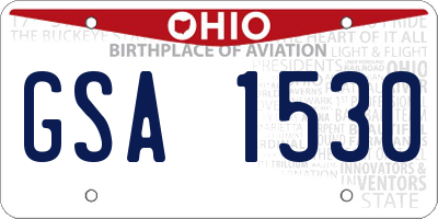 OH license plate GSA1530