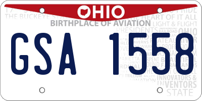 OH license plate GSA1558