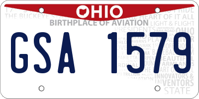 OH license plate GSA1579