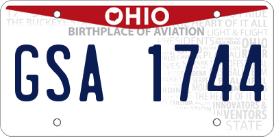 OH license plate GSA1744