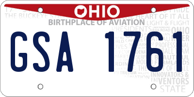 OH license plate GSA1761