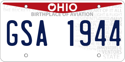OH license plate GSA1944