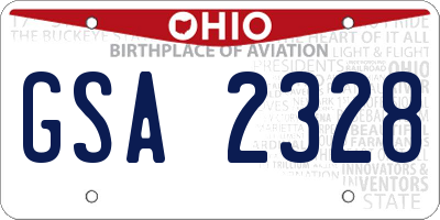 OH license plate GSA2328