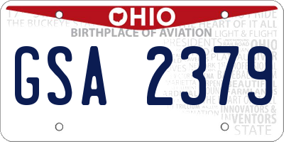 OH license plate GSA2379