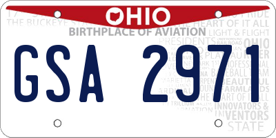 OH license plate GSA2971