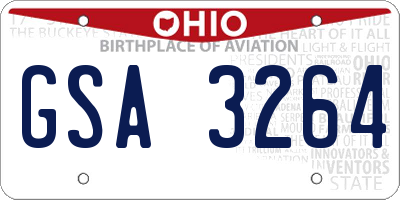 OH license plate GSA3264