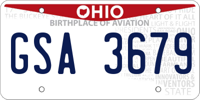 OH license plate GSA3679
