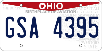 OH license plate GSA4395