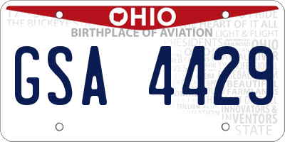 OH license plate GSA4429