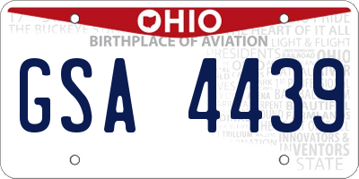 OH license plate GSA4439
