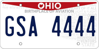 OH license plate GSA4444