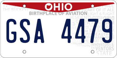 OH license plate GSA4479