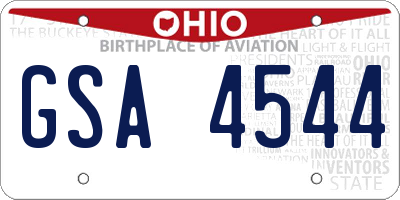 OH license plate GSA4544