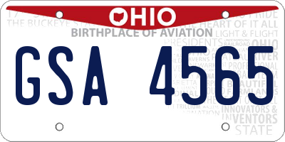 OH license plate GSA4565