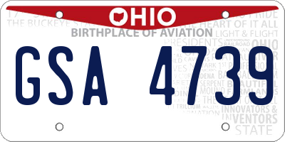 OH license plate GSA4739