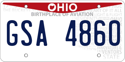 OH license plate GSA4860