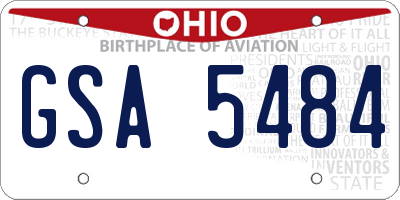 OH license plate GSA5484