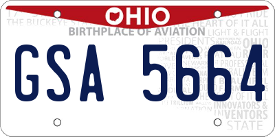 OH license plate GSA5664