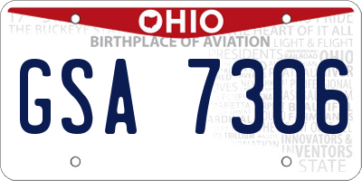 OH license plate GSA7306