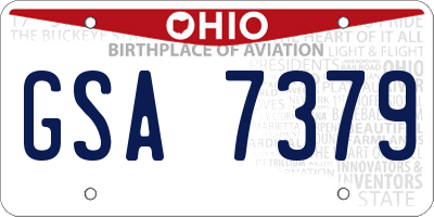 OH license plate GSA7379