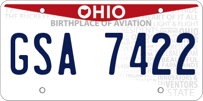 OH license plate GSA7422