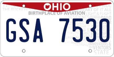 OH license plate GSA7530
