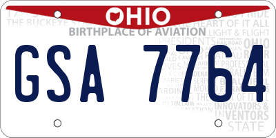 OH license plate GSA7764