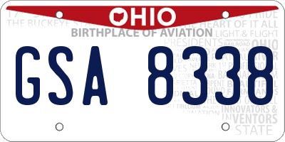 OH license plate GSA8338