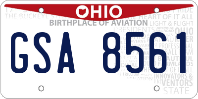 OH license plate GSA8561