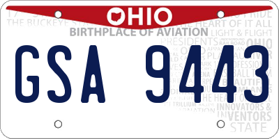 OH license plate GSA9443