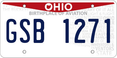 OH license plate GSB1271